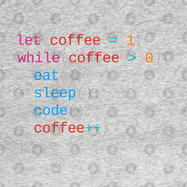 Eat Sleep Code Coffee Shirt for Programmers and Developers by affan2fly